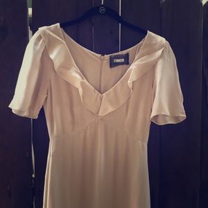 Reformation Valor Dress in Champagne
